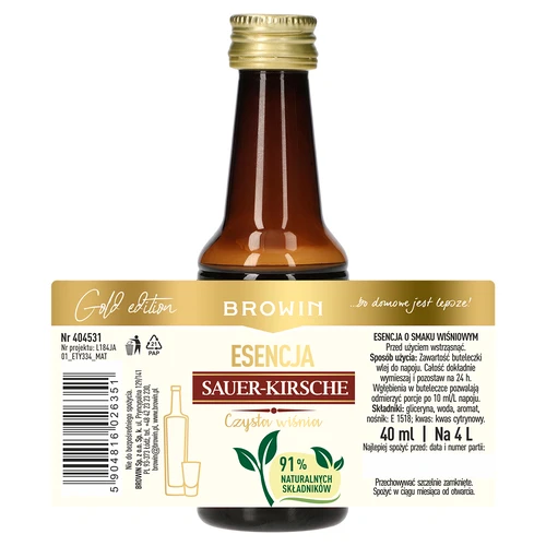 Sauer-Kirsche – Kirkas kirsikka -makuesanssi, 40 ml, 4 litralle - 5
