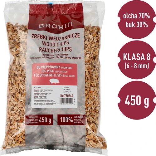 Savustus-/grillauslastut 70% leppä + 30% pyökki, 450 g, luokka 8 - 3