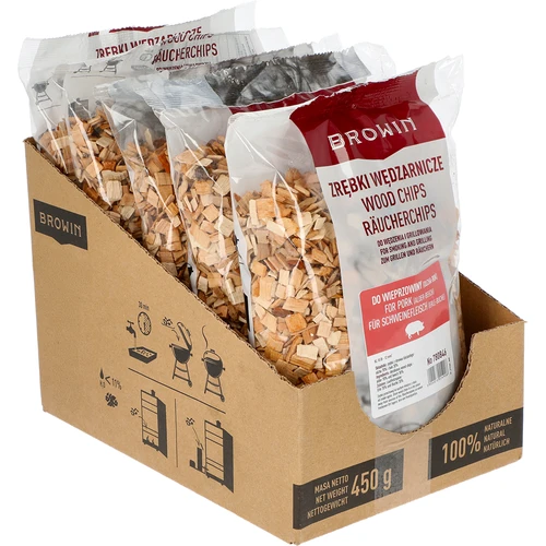 Savustus-/grillauslastut sianlihalle – sekoitus (70 % leppä, 30 % pyökki), 450 g, raekoko 10 - 2