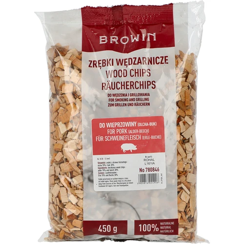 Savustus-/grillauslastut sianlihalle – sekoitus (70 % leppä, 30 % pyökki), 450 g, raekoko 10