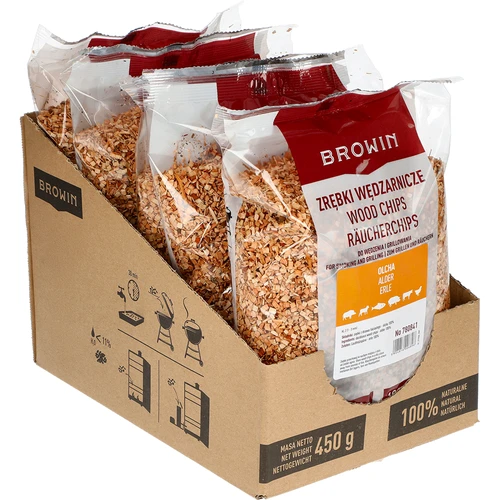 Savustus-/grillilastut, leppä, 450 g, luokka 2 - 2