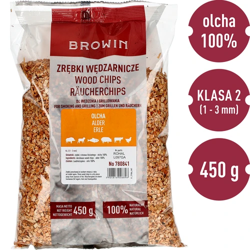 Savustus-/grillilastut, leppä, 450 g, luokka 2 - 3