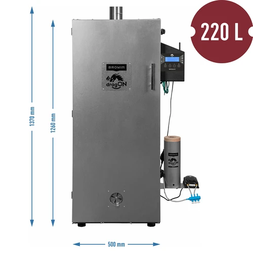 Savustuskaappi dragON, teräksinen 220 L, IQ – Wi‑Fi-ohjauksella - 9