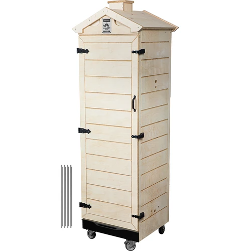 Savustuskammio sertifioidusta vanerista, kehyksetön, 320 L, pyörillä