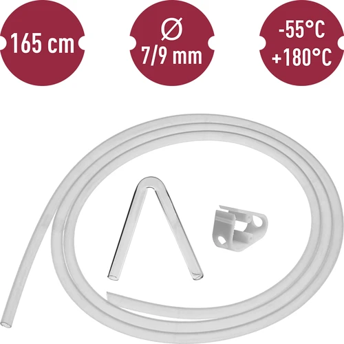 Silikoniletku fi 7/9mm - lämpötila -55 +180°C - 6
