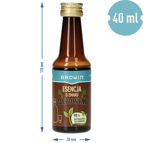 Tammimakuinen alkoholiessenssi luonnollisella aromilla ja uutteella – 40 ml, 4 litralle - 8