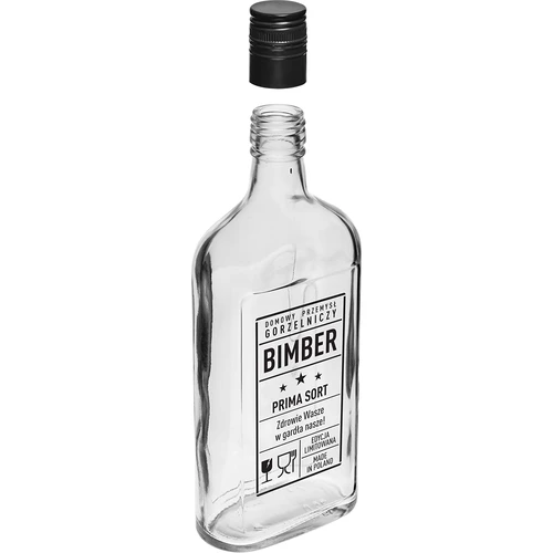 Piersiówka-pullo 500 ml kierrekorkilla, painatus "Bimber PRL", 1 kpl - 3