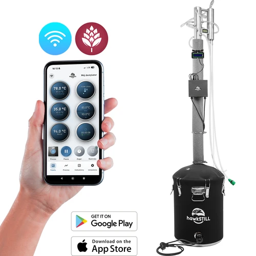 Tislaussetti hawkSTILL "Kylmäsormet" 60 L + Wi‑Fi IQ -järjestelmä LCD-näytöllä