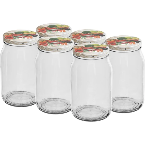 TO 900 ml purkki värillisellä kannella fi82/6 - 6 kpl