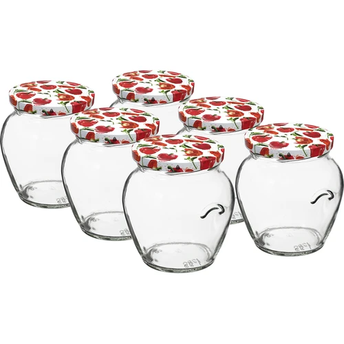 TO Amfora 580 ml purkki värillisellä kannella fi82/6-6kpl