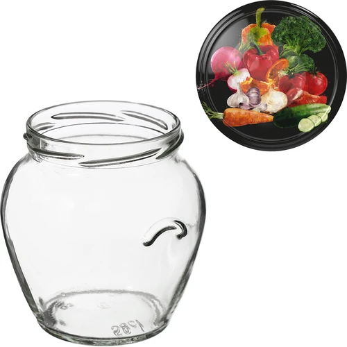 TO Amfora 580 ml purkki värillisellä kannella fi82/6-6kpl - 12
