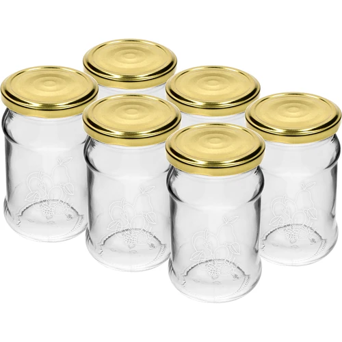TO-purkki 300ml painatuksella - hedelmäsekoitus ja kansi fi66/4 - 6 kpl - 2