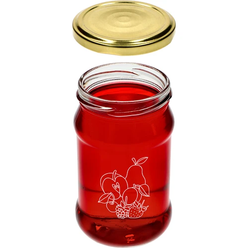 TO-purkki 300ml painatuksella - hedelmäsekoitus ja kansi fi66/4 - 6 kpl - 5