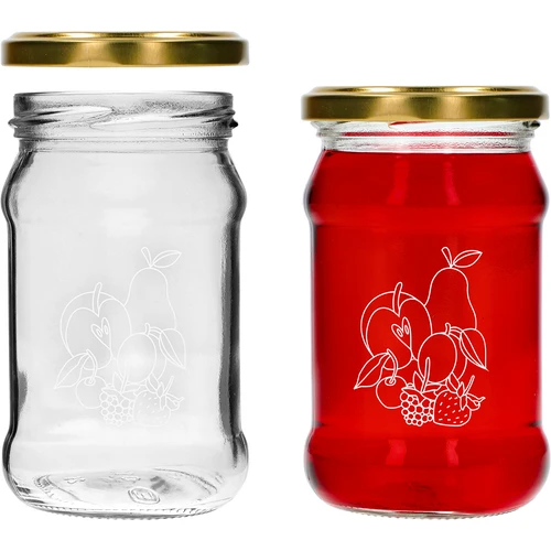 TO-purkki 300ml painatuksella - hedelmäsekoitus ja kansi fi66/4 - 6 kpl - 4