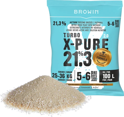 Turbo X-Pure -hiiva 21,3 %, 100 l - 3