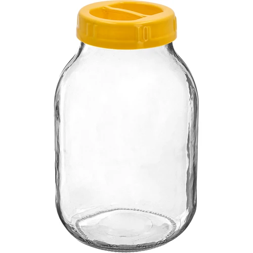 Twist-off-purkki 3 L ja muovikansi fi 100, kahvalla