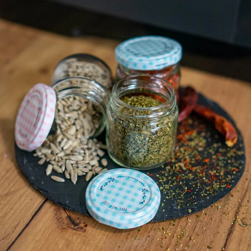 Twist-off purkki 30 ml värillisellä kannella fi 43 - 10 kpl - 6