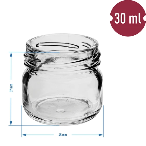 Twist-off purkki 30 ml värillisellä kannella fi 43 - 10 kpl - 4