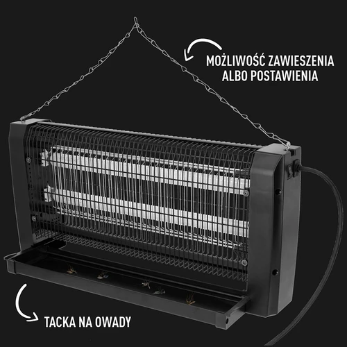 UVA-hyönteisten tappolamppu 20 W, musta - 5