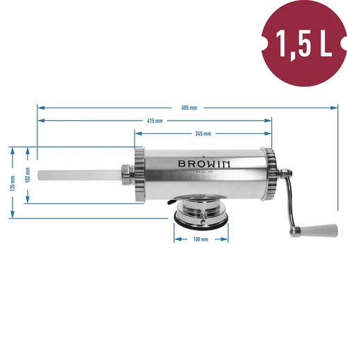 Vaakamallinen makkaratäytin 1,5 kg, silikonimännällä - 10