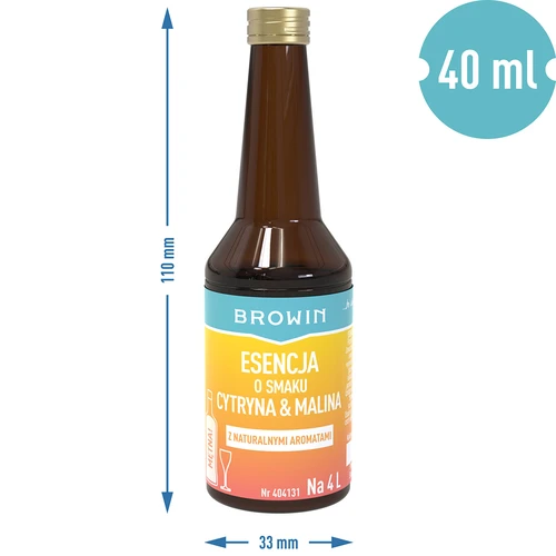 Vadelma-sitruuna-makuinen esanssi - 40 ml, 4L:lle - 7