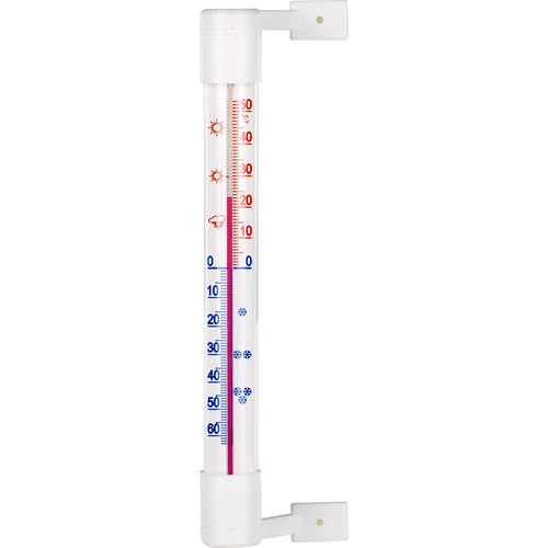Valkoinen ulkotermometri (-50°C - +50°C) 18cm