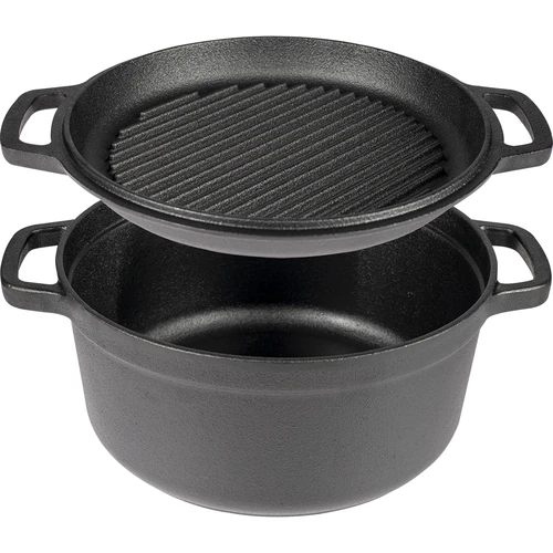 Valurautakattila pannulla, 5 L + 1 L