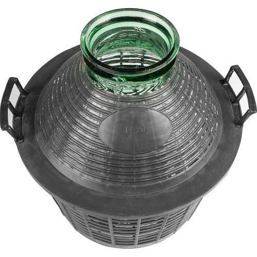 Viinipallo 20 L leveällä kaulalla muovikorissa - 3