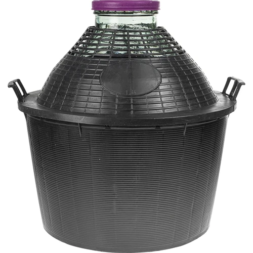 Viinipallo 34 L leveällä kaulalla muovikorissa