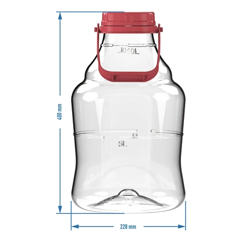 Viinipallo kevyt, särkymätön, kahvalla, 10 L - 6