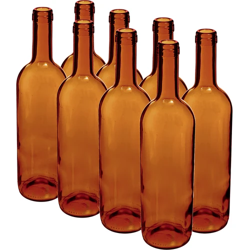 Viinipullo 0,75 L ruskea - pakkaus 8 kpl