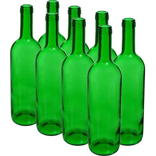 Viinipullo 0,75 L vihreä - pakkaus 8 kpl