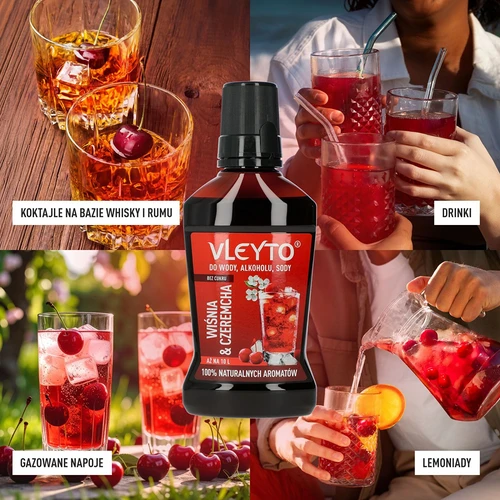 VLEYTO Kirsikka & Tuomipihlaja – makuessenssi luonnollisilla aromeilla, 250 ml - 7