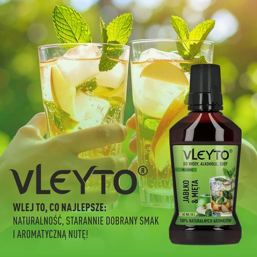 VLEYTO Minttu & Omena – makuessenssi luonnollisilla aromeilla, 250 ml - 6