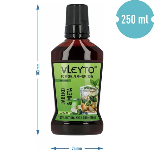VLEYTO Minttu & Omena – makuessenssi luonnollisilla aromeilla, 250 ml - 5