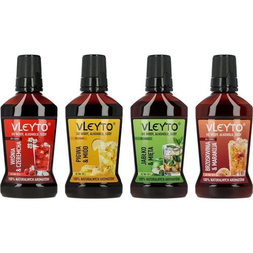 VLEYTO Persikka & Passiohedelmä – makuaromi luonnollisilla aromeilla, 250 ml - 10