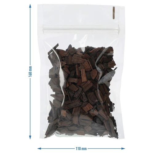 Voimakkaasti paahdetut tammihiutaleet alkoholien aromatisointiin (viski, bourbon, brandy, konjakki, olut), 50 g - 7
