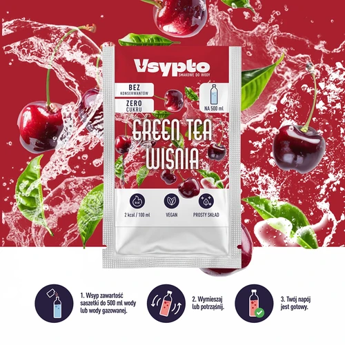 VSYPTO Vihreä tee & kirsikka, 3 g - 6