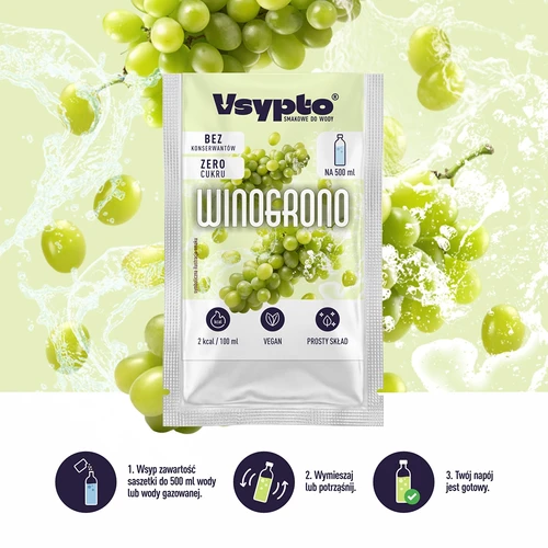 VSYPTO, viinirypäleen maku, 3 g - 6