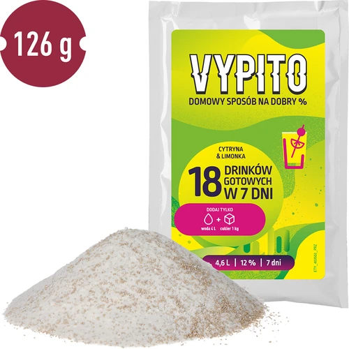 VYPITO 12%, pussi 18 juomalle - Sitruuna & lime, 126 g - 3