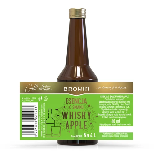 Whisky Apple -makuesanssi - 40 ml, 4 litraan - 4