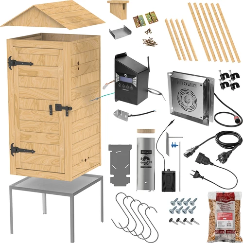 Wi-Fi-savustinkaappi, 200 L - dragON WOOD 100IQ sähköisellä lämmitysmoduulilla ja ohjaimella - 3