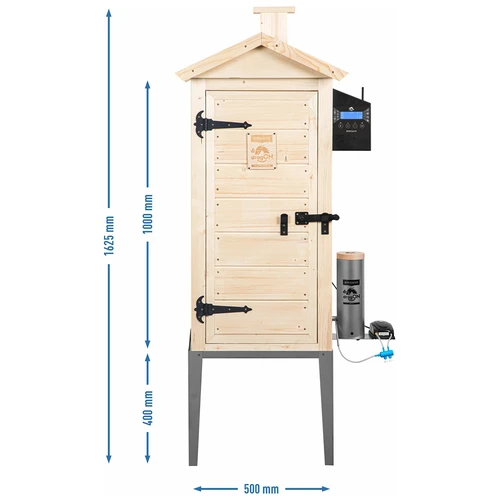 Wi-Fi-savustinkaappi, 200 L - dragON WOOD 100IQ sähköisellä lämmitysmoduulilla ja ohjaimella - 13