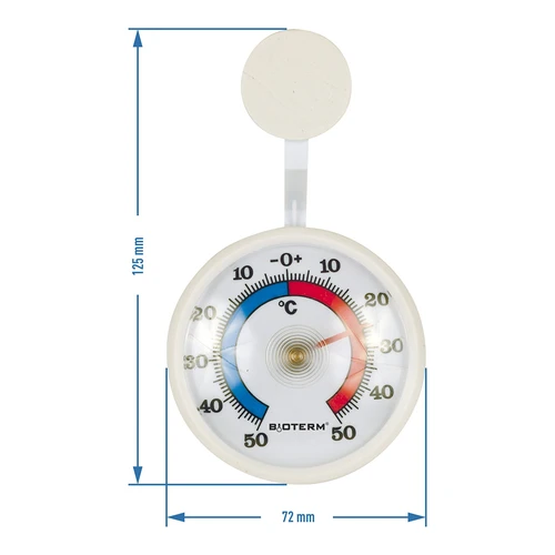 Yleislämpömittari, itseliimautuva (-50°C - +50°C) Ø 7,2cm - 2