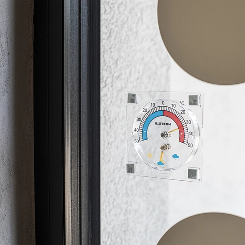 Yleismittari hygrometrillä, läpinäkyvä, itseliimautuva (-50°C - +50°C) - 3